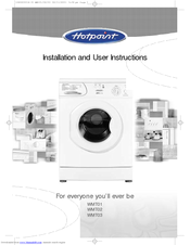 Hotpoint WMT01 Installation And User Instructions Manual