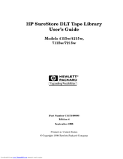 HP Surestore 15 Slot with DLT7000 User Manual