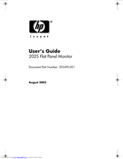 HP L2025 - Flat Panel Monitor User Manual