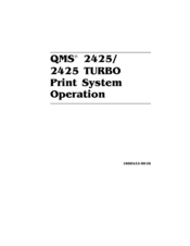 QMS 2425 TURBO Operation Manual
