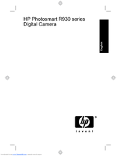 HP Photosmart R930 series User Manual