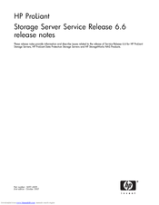HP Service Release 6.6 Release Notes