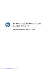 HP Mini 210-1016SG Maintenance And Service Manual