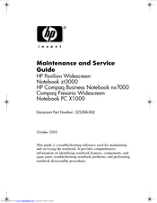 HP Presario X1200 - Notebook PC Maintenance And Service Manual