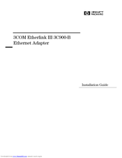 HP 3COM ETHERLINK III 3C900-B Installation Manual