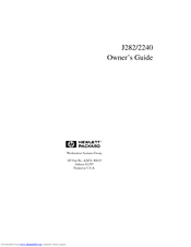 HP HP 9000 J282 Owner's Manual