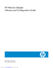 HP BladeSystem Dual NC370i - Multifunction Network Adapter Software And Configuration Manual