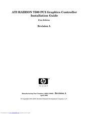 HP ATI RADEON 7500 PC Installation Manual