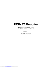 NeoMedia Encoder PDF417 Installation Manual