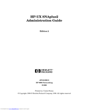 Hp HP-UX SNAplus2 Administration Manual