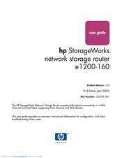 HP StorageWorks e1200-160 User Manual