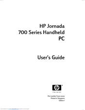 HP Jornada 700 Series User Manual