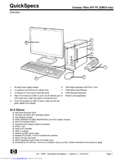 HP Compaq 100EU SFF PC Quickspecs