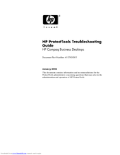 HP Embedded Security for HP ProtectTools Troubleshooting Manual