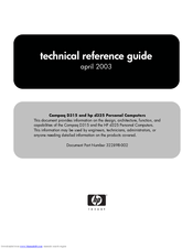 HP d325 Series Technical Reference Manual