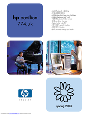 HP Pavilion 774 Datasheet