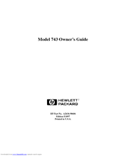 HP Model 743 PC Owner's Manual