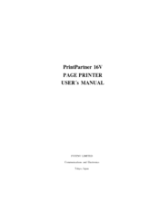 Fujitsu PrintPartner 16V User Manual