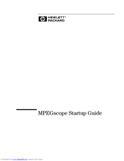 HP MPEGscope Plus Startup Manual