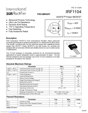 International Rectifier Photosmart 335 Specifications