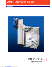 Oce WP36/50 Operation Manual