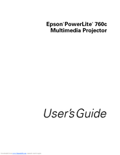 Epson PowerLite 760c User Manual