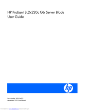 HP ProLiant BL2x220c G6 User Manual
