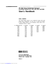 HP 83620A User Handbook Manual