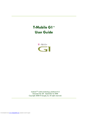 HTC T-Mobile G1 User Manual