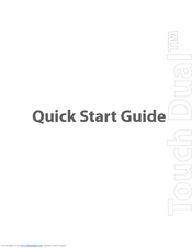 HTC Touch Dual NEON400 Quick Start Manual