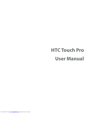 HTC Touch Pro Verizon User Manual