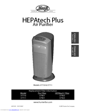 Hunter 37711 HEPAtech Plus Owner's Manual