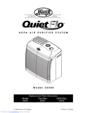 Hunter Quietflo 30936 Owner's Manual