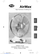 Hunter AirMax 9003X Owner's Manual