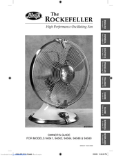 Hunter Rockefeller 94041 Owner's Manual