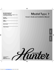Hunter MODEL TYPE 7 23347 Owners And Installation Manual