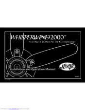 Hunter WHISPERWIND2000TM Installation And Operation Manual