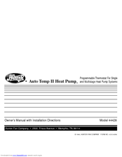 Hunter Auto Temp II 44428 Owner's Manual & Installation Instructions