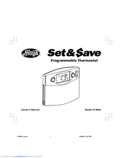 Hunter Set & Save 47300A Owner's Manual