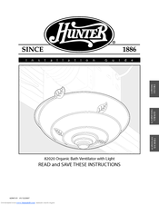 Hunter Organic 82020 Installation Manual