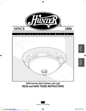 Hunter 41953-01 Installation Manual