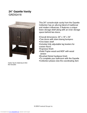 Pegasus Gazette GAEM2432 Specification Sheet