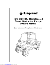 Husqvarna HUV 5420 DXR Owner's Manual
