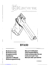 Husqvarna BV650 Operator's Manual