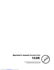 Husqvarna 125R Operator's Manual
