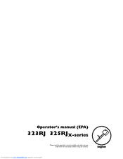 Husqvarna 325RJX-SERIES Operator's Manual