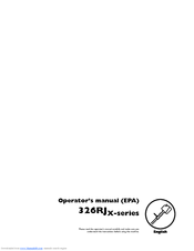 Husqvarna 326RJX-Series Operator's Manual