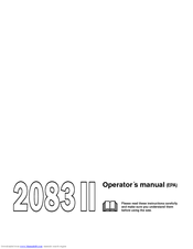 Husqvarna 2083 II Operator's Manual