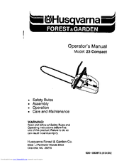 Husqvarna 23 COMPACT Operator's Manual