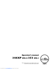 Husqvarna 346XP EPA II, 353 EPA Operator's Manual